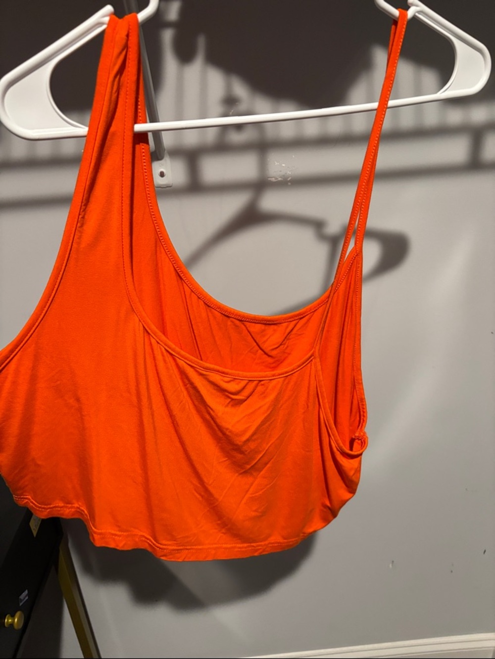 Bright Orange Cropped Tank Top